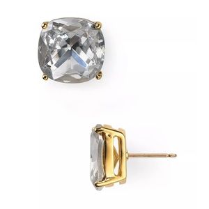Kate Spade Small Square Stud Earrings - Clear